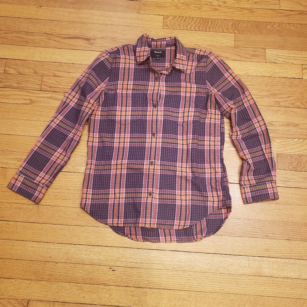 MADEWELL button down flannel classic shirt